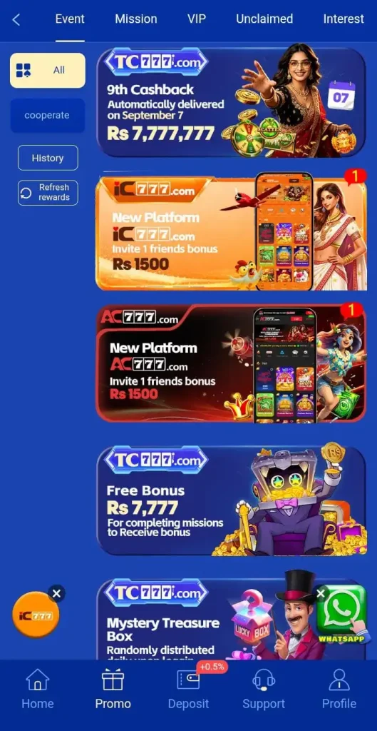 TC777 Game Promotions